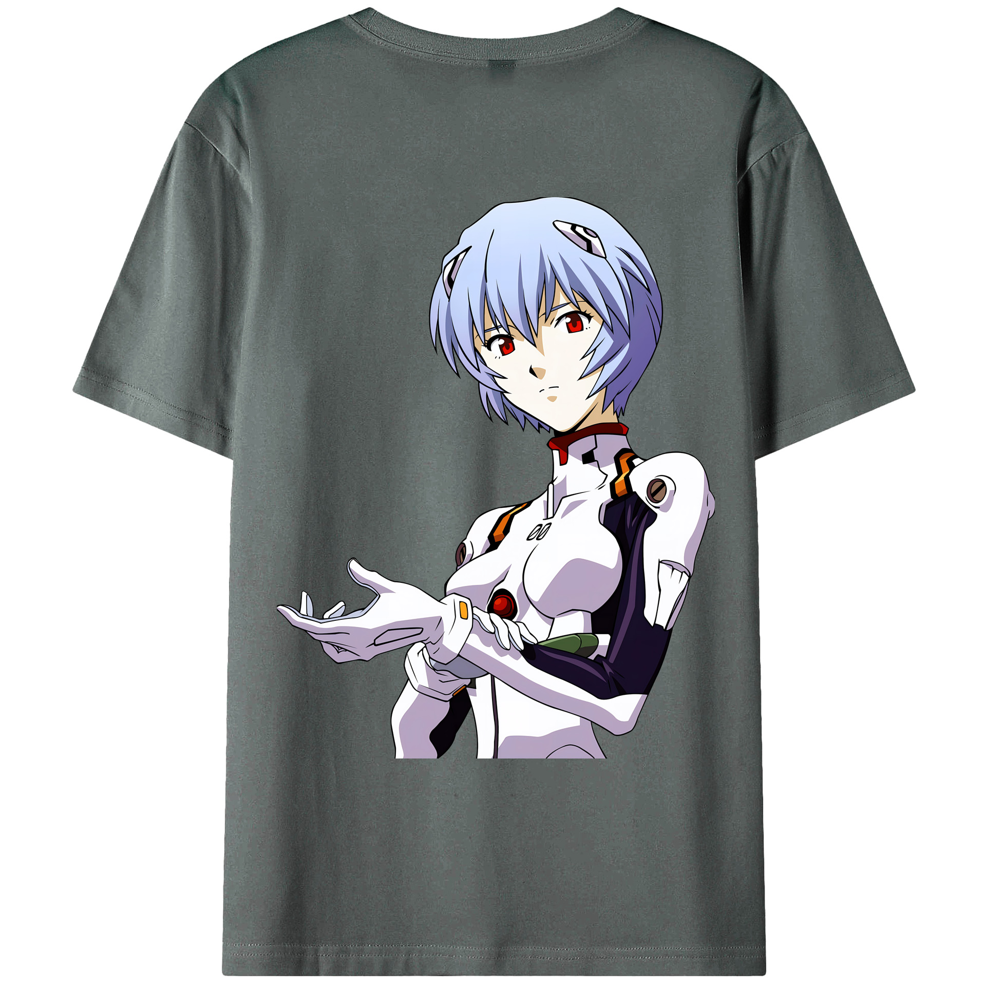 （画像用） EVA 新世紀エヴァンゲリオン 綿100％ メンズ半袖Tシャツ（バックプリント） 通気性